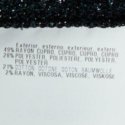 Pre Owned Missoni Multicolor Stripe Lurex Knit Flared Maxi Skirt M