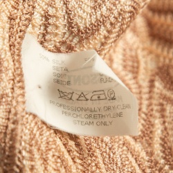 Missoni Cream Silk and Linen Ruffled Open Front Coat M