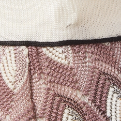 Pre Owned Missoni Multicolor Wave Patterned Knit Wrap Around Mini Skirt M