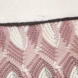 Pre Owned Missoni Multicolor Wave Patterned Knit Wrap Around Mini Skirt M