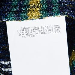 Pre Owned Missoni Multicolor Striped Lurex Ribbed Knit Sleeveless Top S