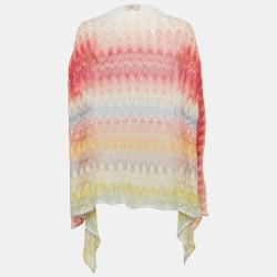 Pre Owned Missoni Multicolor Chevron Knit Cardigan M