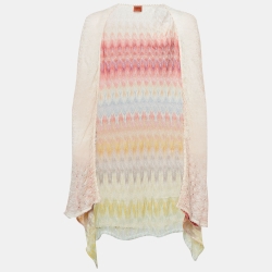 Pre Owned Missoni Multicolor Chevron Knit Cardigan M