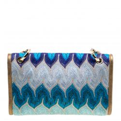 Missoni Multicolor Shimmering Weave Fabric Shoulder Bag