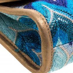 Missoni Multicolor Shimmering Weave Fabric Shoulder Bag