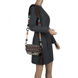 Pre Owned Missoni Multicolor Fabric Crossbody Bag
