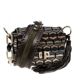Pre Owned Missoni Multicolor Fabric Crossbody Bag