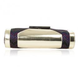 Pre Owned Missoni Metallic Fabric and Leather Shoulder Bag