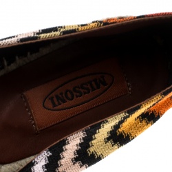 Pre Owned Missoni Multicolor Patterned Knit Fabric Flat Espadrilles Size 36 