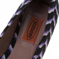 Pre Owned Missoni Multicolor Knit Fabric Ballet Flats Size 37 