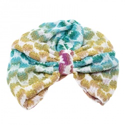 Pre Owned Missoni Mare Multicolor Patterned Lurex Knit Turban