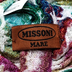 Pre Owned Missoni Mare Multicolor Patterned Lurex Knit Turban