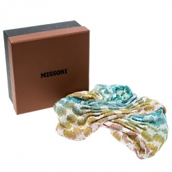 Pre Owned Missoni Mare Multicolor Patterned Lurex Knit Turban