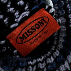 Pre Owned Missoni Multicolor Chunky Knit  Cashmere and Wool Beanie
