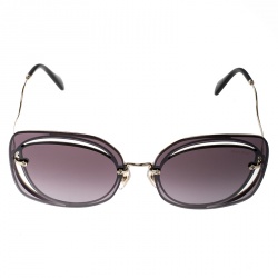 Pre Owned نظارة شمسية ميو ميو عين قطة SMU54S بنفسجي ة/ لون ذهبي