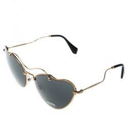 Miu Miu Gold/Black SMU55R Butterfly Sunglasses