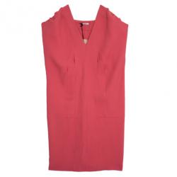 Pre Owned Miu Miu Short Coral Back Pleated Dress M