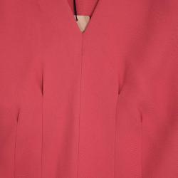 Pre Owned Miu Miu Short Coral Back Pleated Dress M