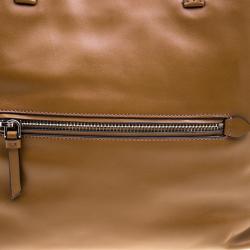 Miu Miu Brown Vitello Soft Leather Tote