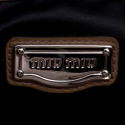 Miu Miu Brown Vitello Soft Leather Tote