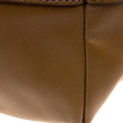 Miu Miu Brown Vitello Soft Leather Tote