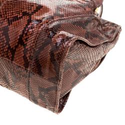 Miu Miu Brown Python Tote