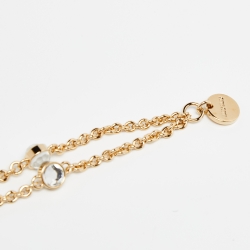 Miu Miu Black Croc Embossed Leather Chain Badge Holder