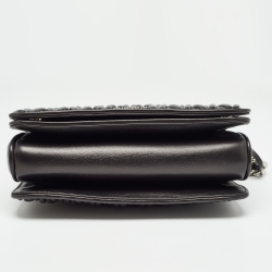 Pre Owned Miu Miu Black Matelasse Leather Club Shoulder Bag