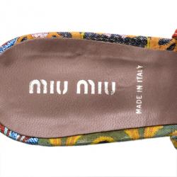 Miu Miu Printed Slingback Sandals Size 37