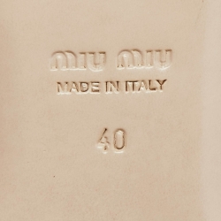 مملوكة مسبقًا Miu Miu Beige Patent Leather and PVC Ballet Flats Size 40