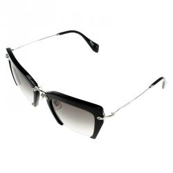 Miu Miu Black SMU 10Q Cut Out Sunglasses