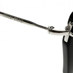 Miu Miu Black SMU 10Q Cut Out Sunglasses