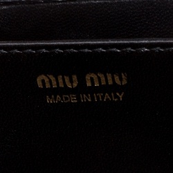 Miu Miu Black Matelasse Leather Phone Bag