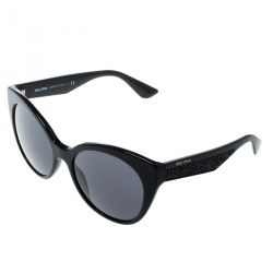 Pre Owned Miu Miu Black SMU07R Cat Eye Sunglasses