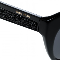 Pre Owned Miu Miu Black SMU07R Cat Eye Sunglasses