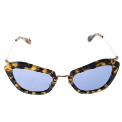 Pre Owned نظارة شمسية ميو ميو SMU10N ترتواز/زرقاء عين القطة