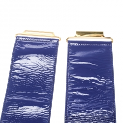 Miu Miu Purple Patent  Leather Waist Belt 85 CM