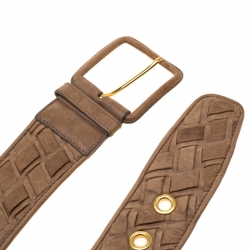 Miu Miu Woven Leather Belt Size 80CM