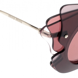 Miu Miu Gold/Brown SMU02S Butterfly Sunglasses