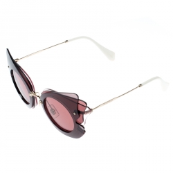 Miu Miu Gold/Brown SMU02S Butterfly Sunglasses