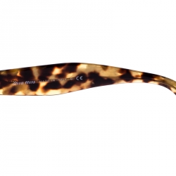 مملوكة مسبقًا نظارة شمسية ميو ميو غراديانت SMU01R مربعة صدف تورتواز غليتر و بني رصاصي 