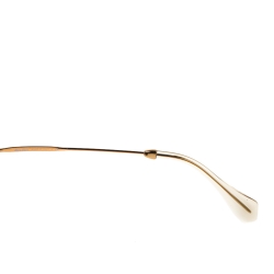 مملوكة مسبقًا Miu Miu Gold Shimmer Inlay/ Grey Smu 10N Cat Eye Sunglasses