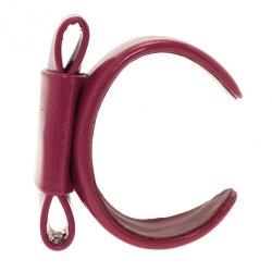 Miu Miu Pink Patent Leather Bow Bangle 17CM