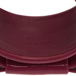 Miu Miu Pink Patent Leather Bow Bangle 17CM