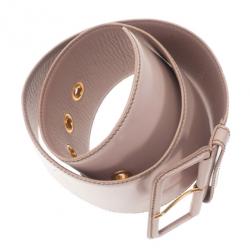 مملوكة مسبقًا Miu Miu Pink Leather Waist Belt 75CM