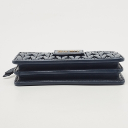 Miu Miu Navy Blue Leather Phone Crossbody Bag
