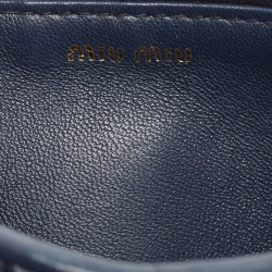 Miu Miu Navy Blue Leather Phone Crossbody Bag