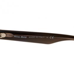 Miu Miu Black and Gold Rectangle Sunglasses