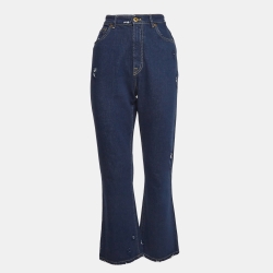 Miu Miu Blue Lace Trim Denim Jeans M Waist 29"