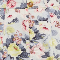 Miu Miu Multicolor Floral Print Cotton Twill Shorts S